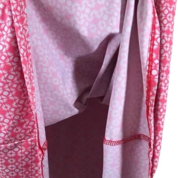 Title Nine Respite Swim Sun Dress Size Large Cross Back, Pink and White - Picture 8 of 8